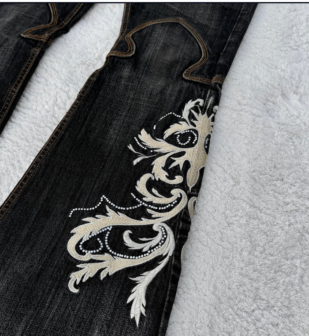 SWIRLY DISTRESSED DENIM :3