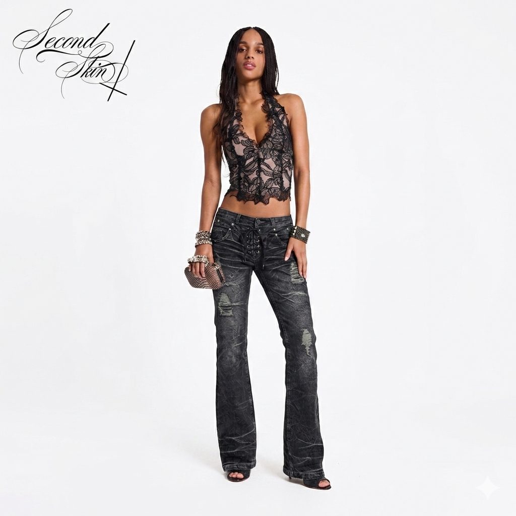 TRINITY+ DISTRESSED FLAIR DENIM :3
