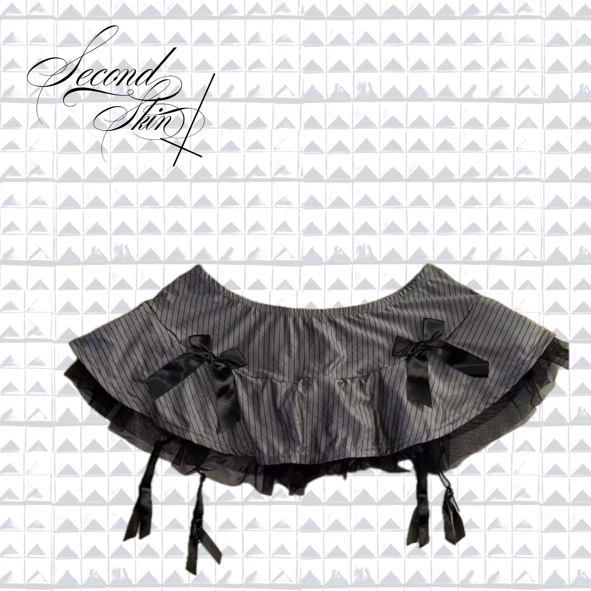GREY SKIRT WITH BOWS :3