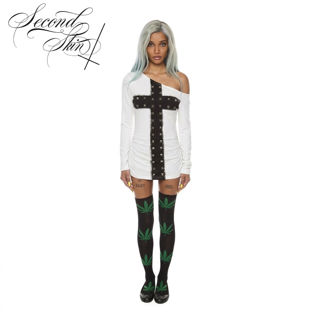 OFF SHOULDER CROSS TOP  :3