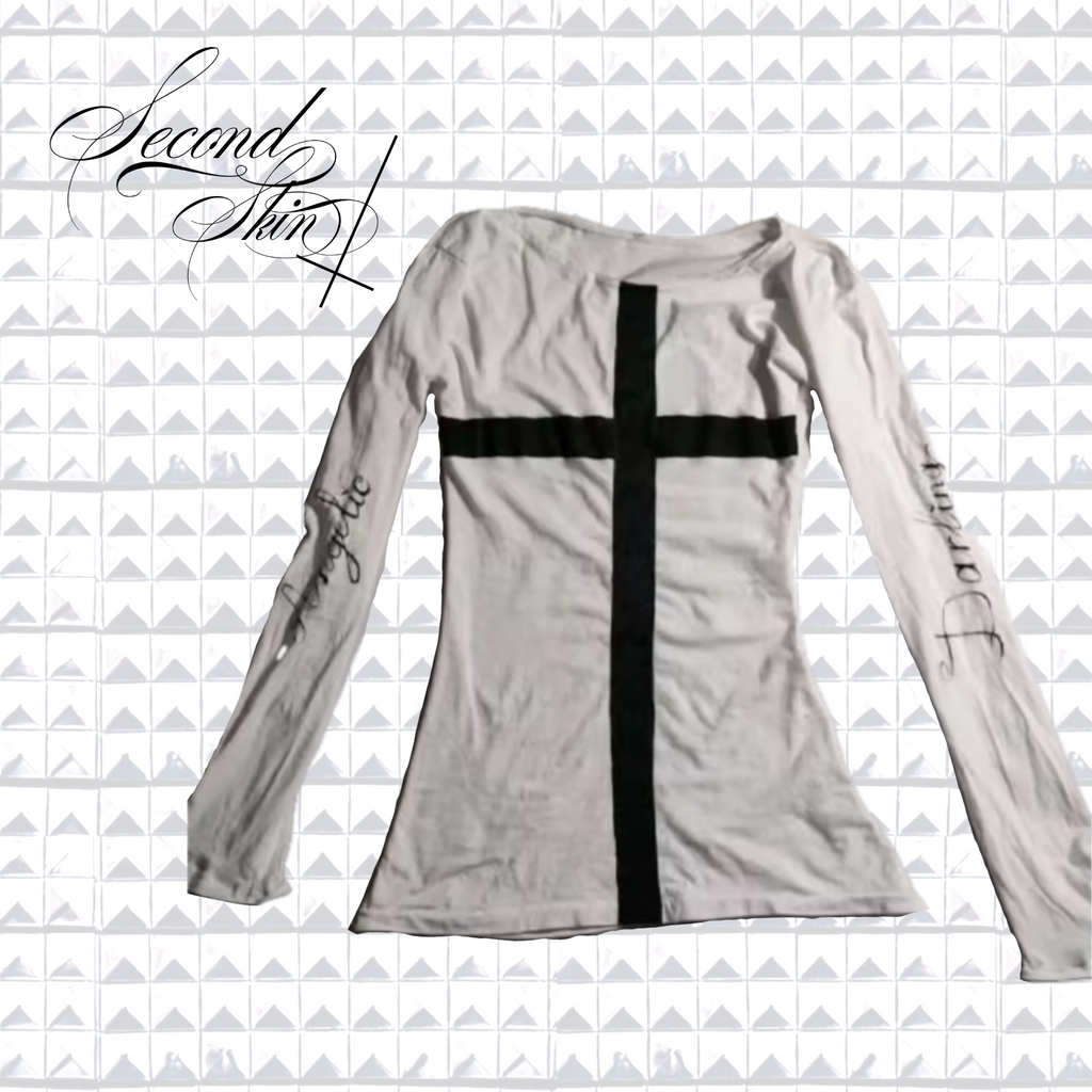 WHITE CROSS LONG-SLEEVE :3