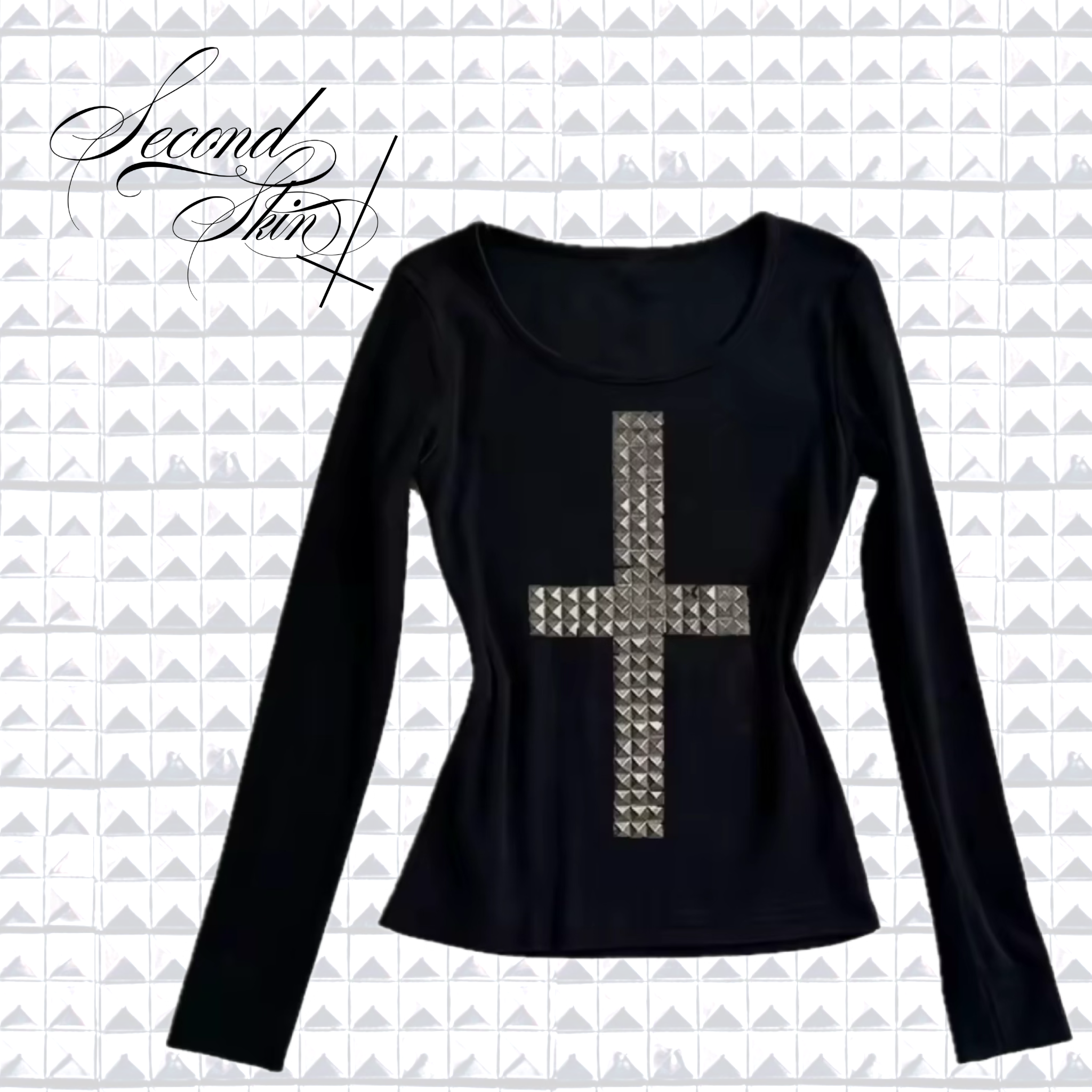 STUDDED CROSS LONG SLEEVE :3