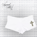 CROSS STUD SHORTS (WHITE) :3