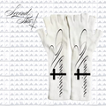 CURSIVE CROSS GLOVES :3